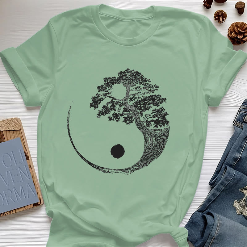 T-shirt Olivenorma Yin Yang Bonsaï