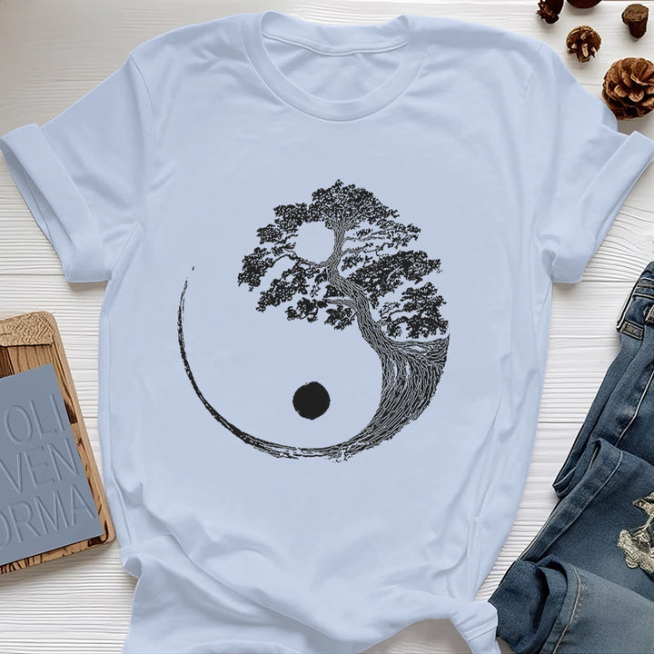 T-shirt Olivenorma Yin Yang Bonsaï