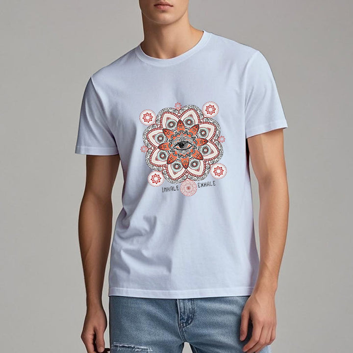 T-shirt Olivenorma avec slogan « Méditation contre le mauvais œil »