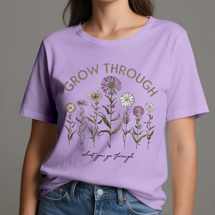T-shirt à imprimé floral Olivenorma Grow Through