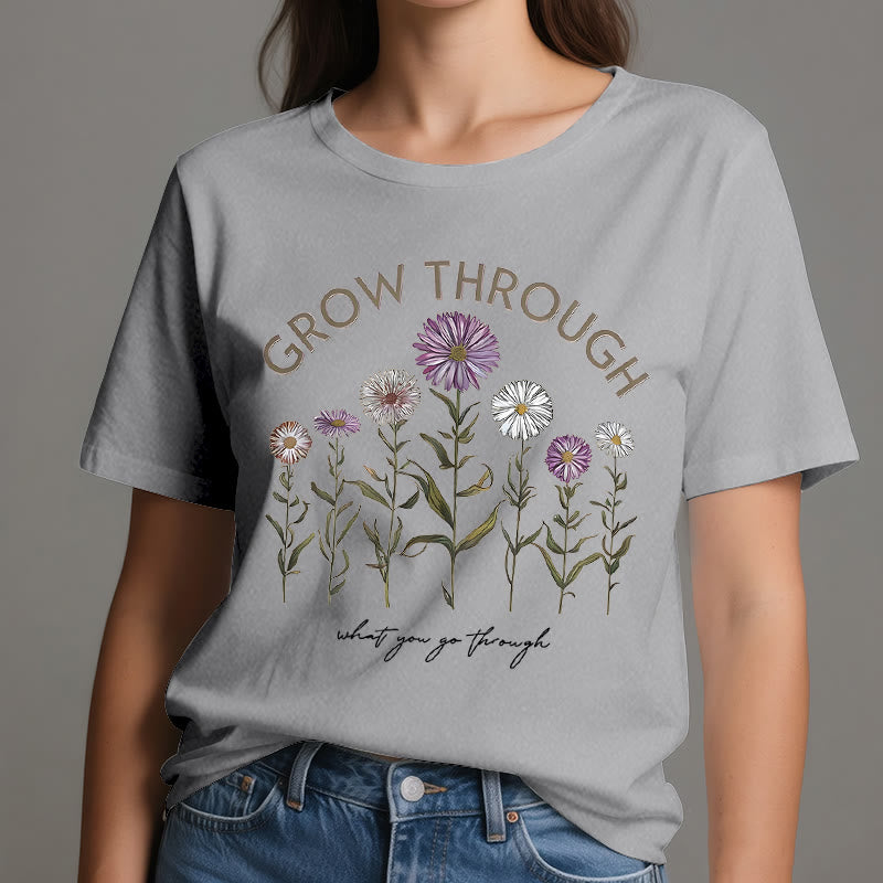 T-shirt à imprimé floral Olivenorma Grow Through