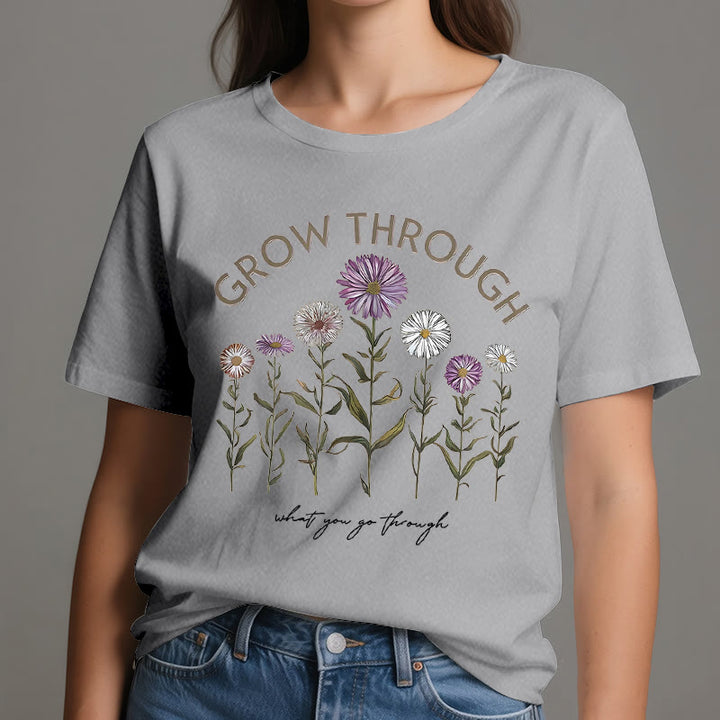 T-shirt à imprimé floral Olivenorma Grow Through