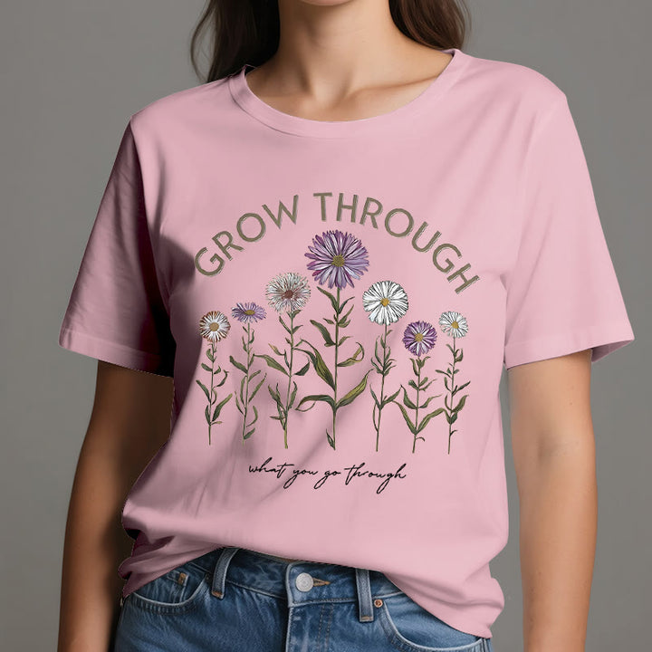 T-shirt à imprimé floral Olivenorma Grow Through