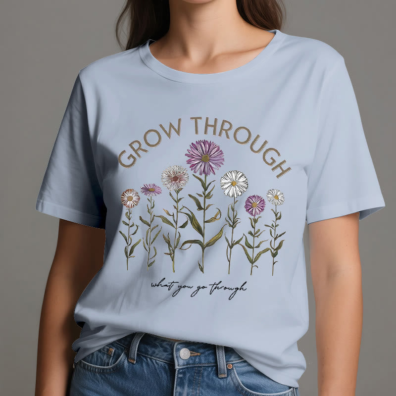T-shirt à imprimé floral Olivenorma Grow Through