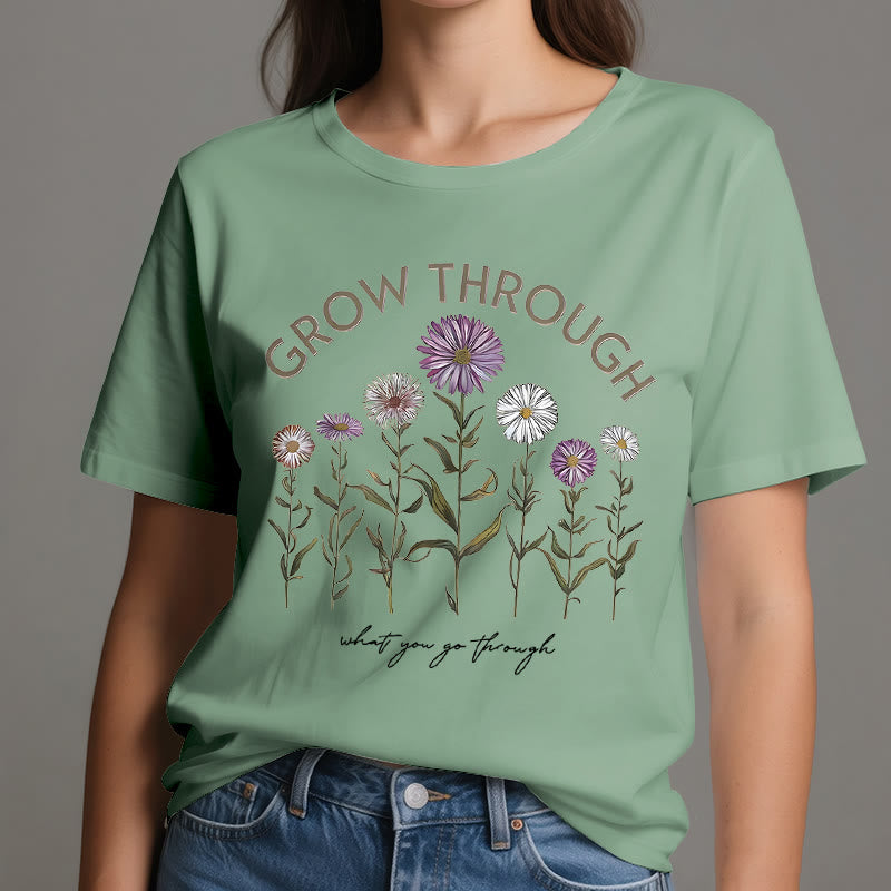 T-shirt à imprimé floral Olivenorma Grow Through