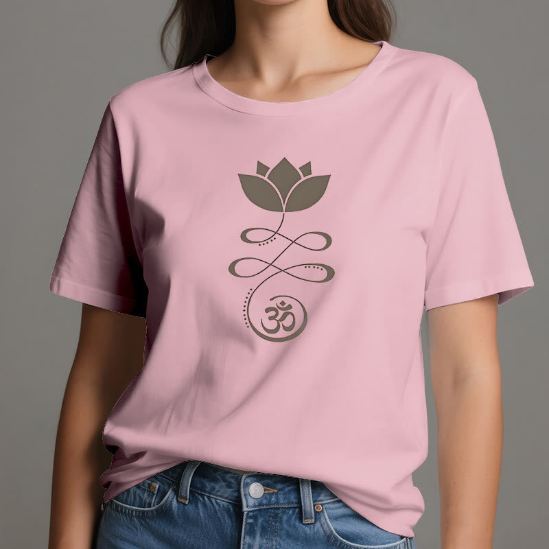 Olivenorma Yoga Fleur de Lotus Om Symbole T-Shirt