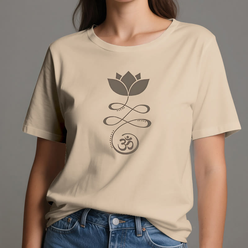 Olivenorma Yoga Fleur de Lotus Om Symbole T-Shirt
