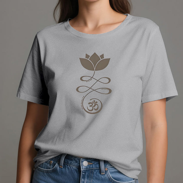 Olivenorma Yoga Fleur de Lotus Om Symbole T-Shirt