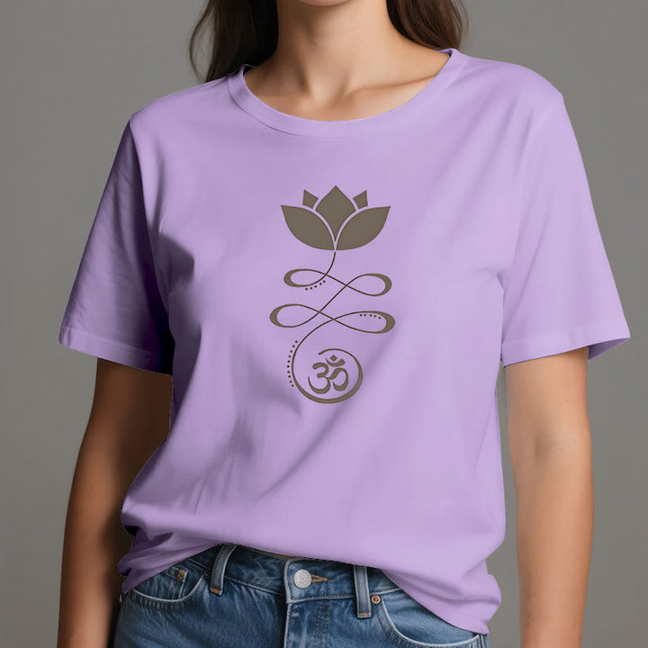 Olivenorma Yoga Fleur de Lotus Om Symbole T-Shirt