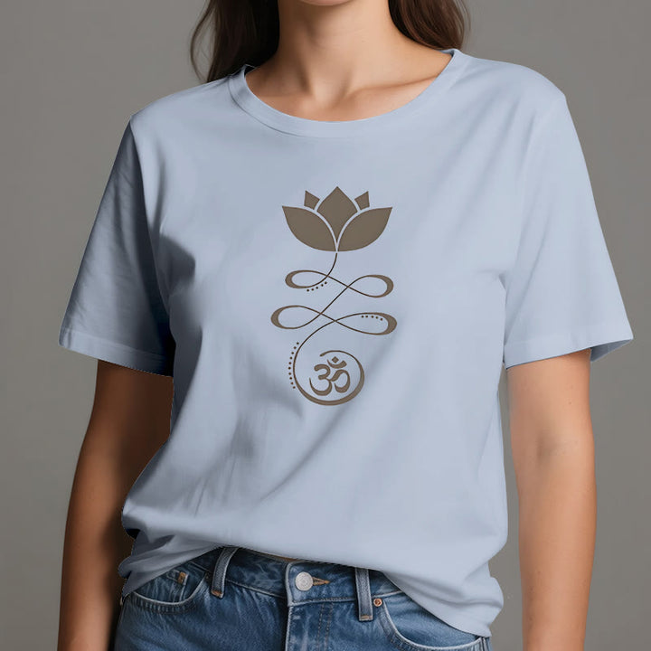 Olivenorma Yoga Fleur de Lotus Om Symbole T-Shirt
