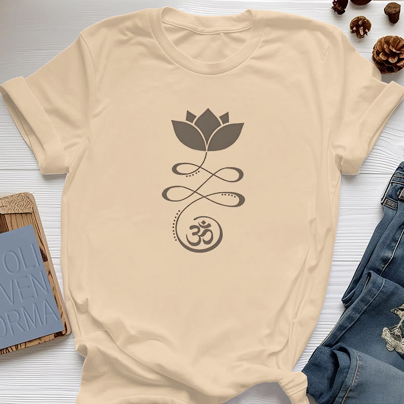 Olivenorma Yoga Fleur de Lotus Om Symbole T-Shirt