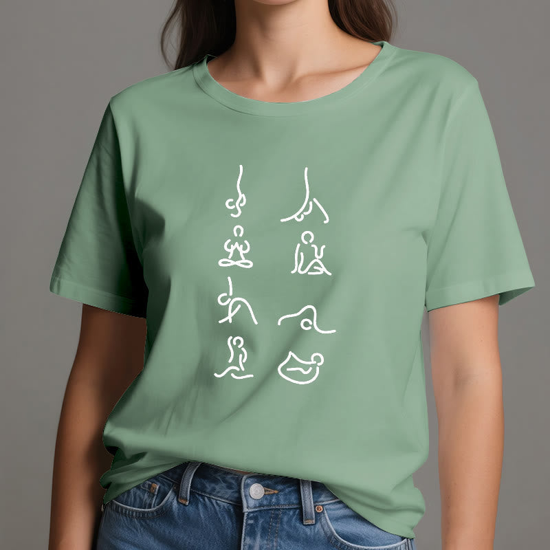 T-shirt Olivenorma Yoga Méditation Mouvements