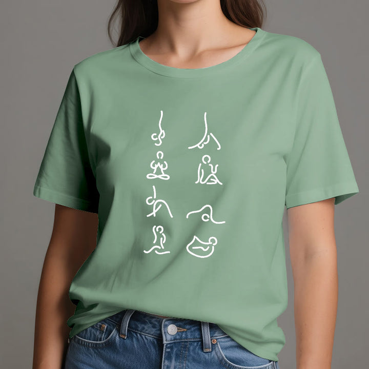 T-shirt Olivenorma Yoga Méditation Mouvements