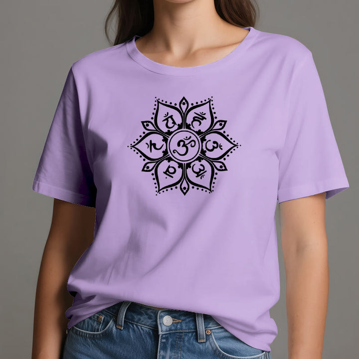 T-shirt Olivenorma avec les sept symboles des chakras