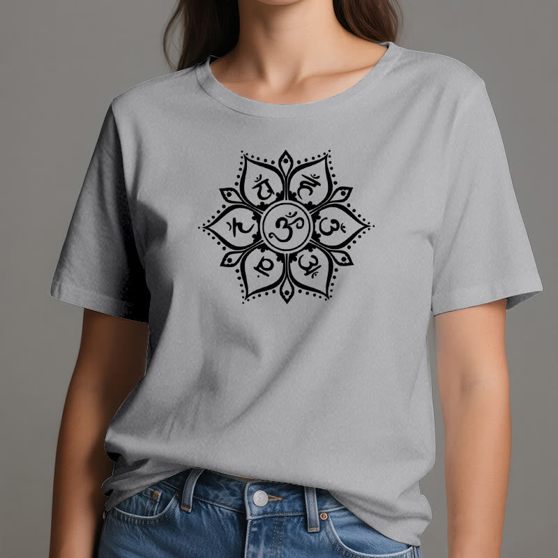 T-shirt Olivenorma avec les sept symboles des chakras