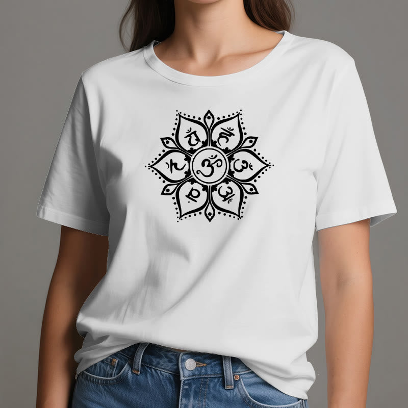 T-shirt Olivenorma avec les sept symboles des chakras