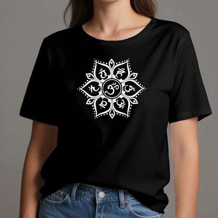 T-shirt Olivenorma avec les sept symboles des chakras