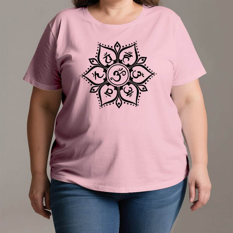 T-shirt Olivenorma avec les sept symboles des chakras