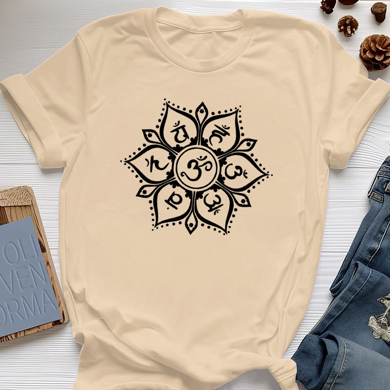 T-shirt Olivenorma avec les sept symboles des chakras