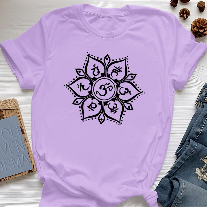 T-shirt Olivenorma avec les sept symboles des chakras
