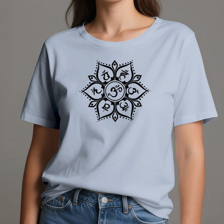 T-shirt Olivenorma avec les sept symboles des chakras