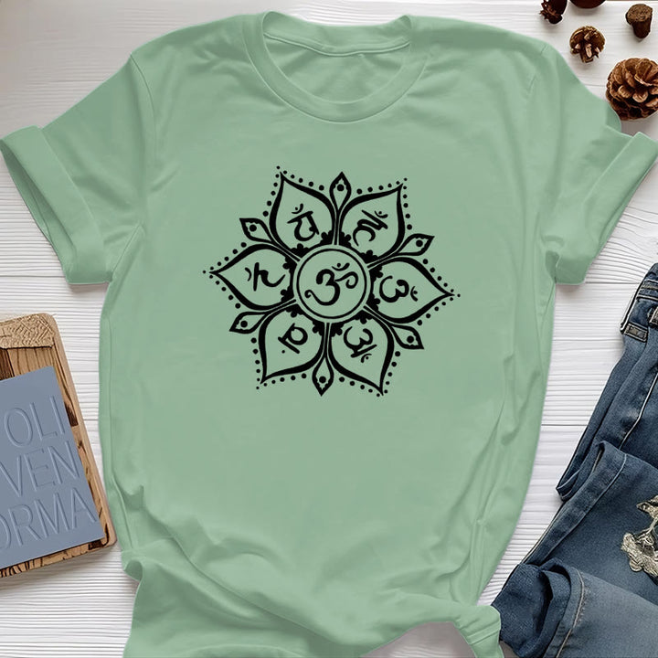 T-shirt Olivenorma avec les sept symboles des chakras