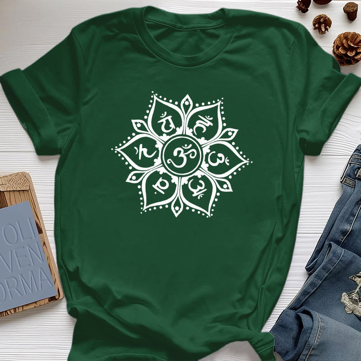 T-shirt Olivenorma avec les sept symboles des chakras