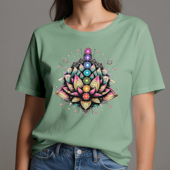 Olivenorma Chakra Fleur de Lotus Yoga Méditation T-Shirt