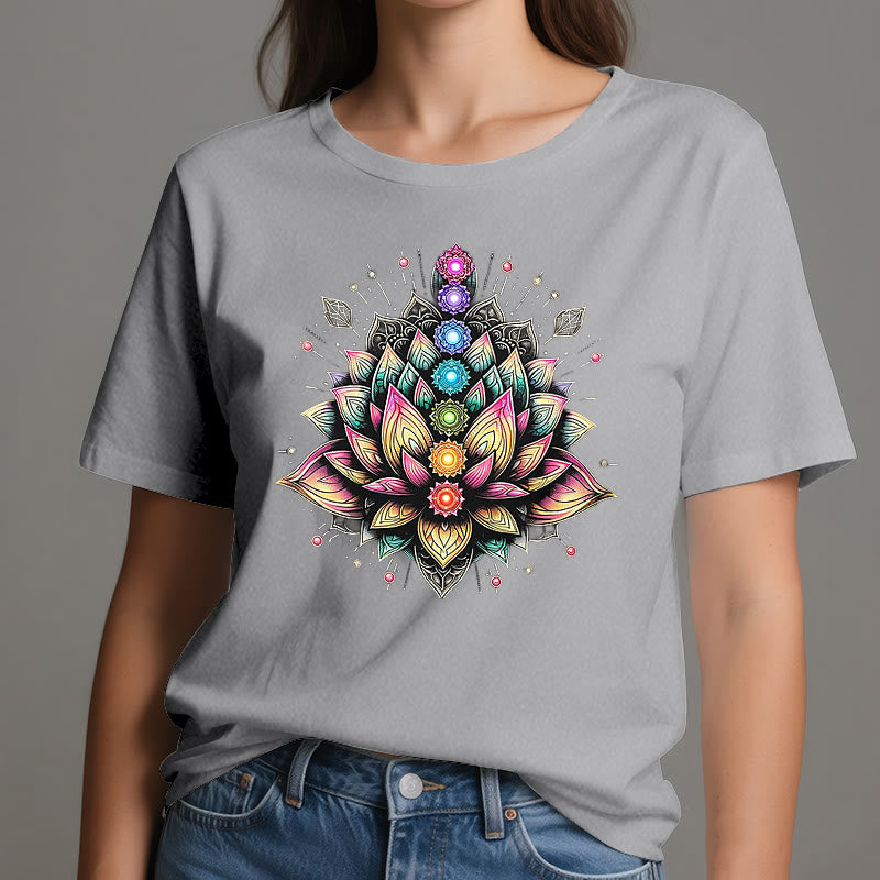 Olivenorma Chakra Fleur de Lotus Yoga Méditation T-Shirt