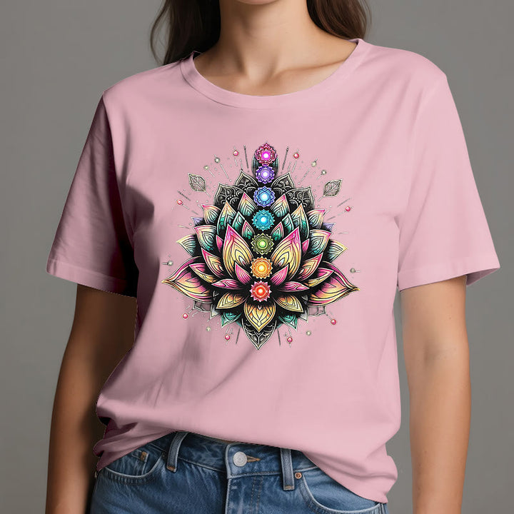 Olivenorma Chakra Fleur de Lotus Yoga Méditation T-Shirt