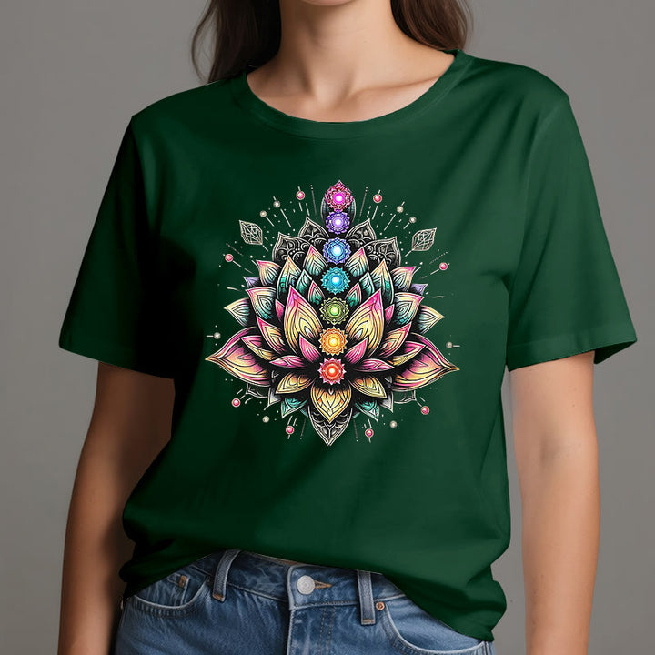 Olivenorma Chakra Fleur de Lotus Yoga Méditation T-Shirt