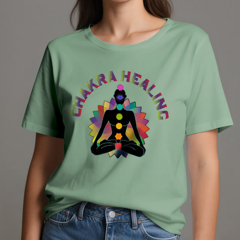 T-shirt Olivenorma pour la guérison des chakras, le Reiki, le yoga et la méditation