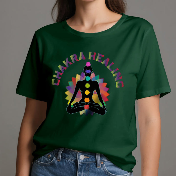 T-shirt Olivenorma pour la guérison des chakras, le Reiki, le yoga et la méditation