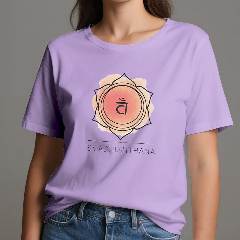T-shirt de yoga orange Olivenorma pour le chakra sacré