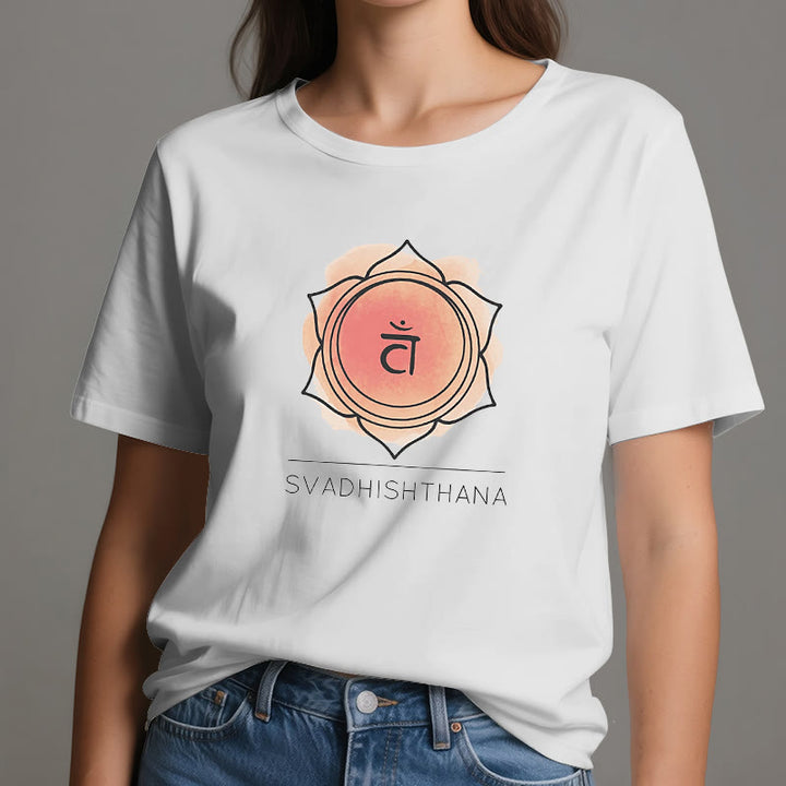 T-shirt de yoga orange Olivenorma pour le chakra sacré
