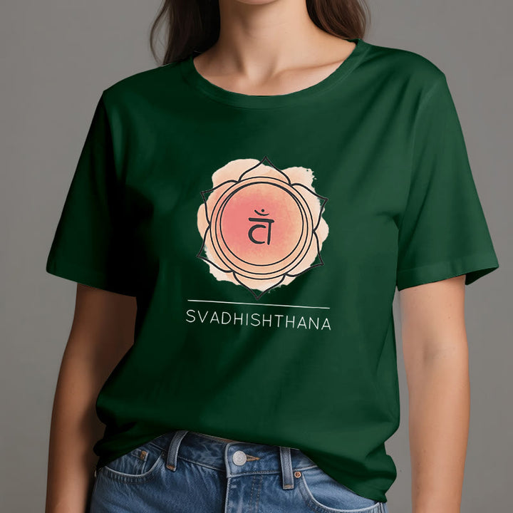 T-shirt de yoga orange Olivenorma pour le chakra sacré