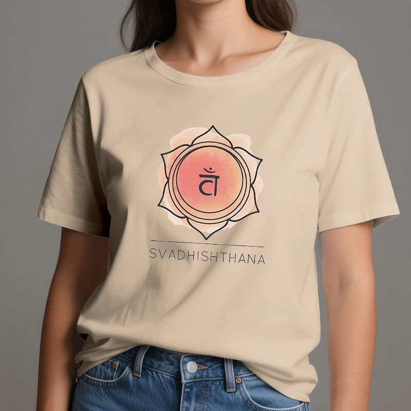 T-shirt de yoga orange Olivenorma pour le chakra sacré