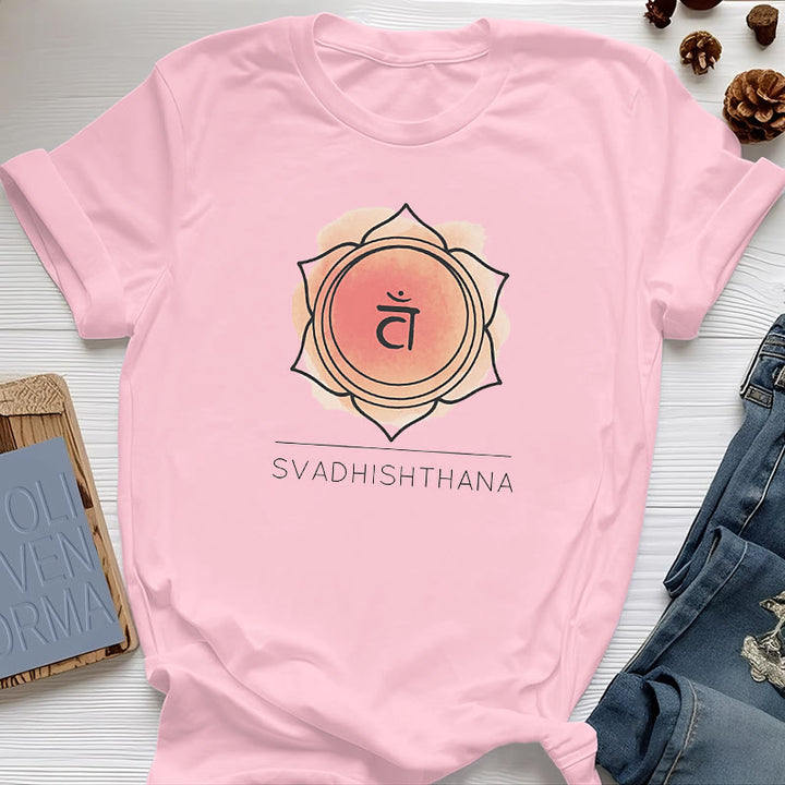 T-shirt de yoga orange Olivenorma pour le chakra sacré