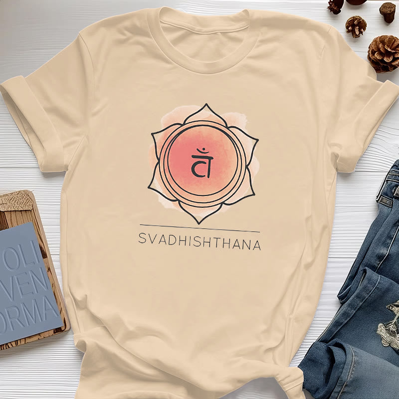 T-shirt de yoga orange Olivenorma pour le chakra sacré
