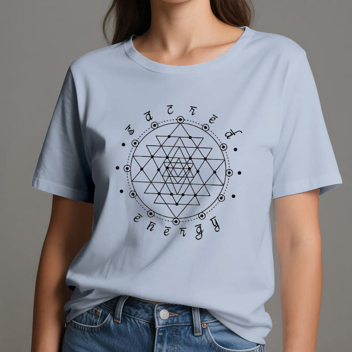 T-shirt spirituel Sri Yantra Olivenorma