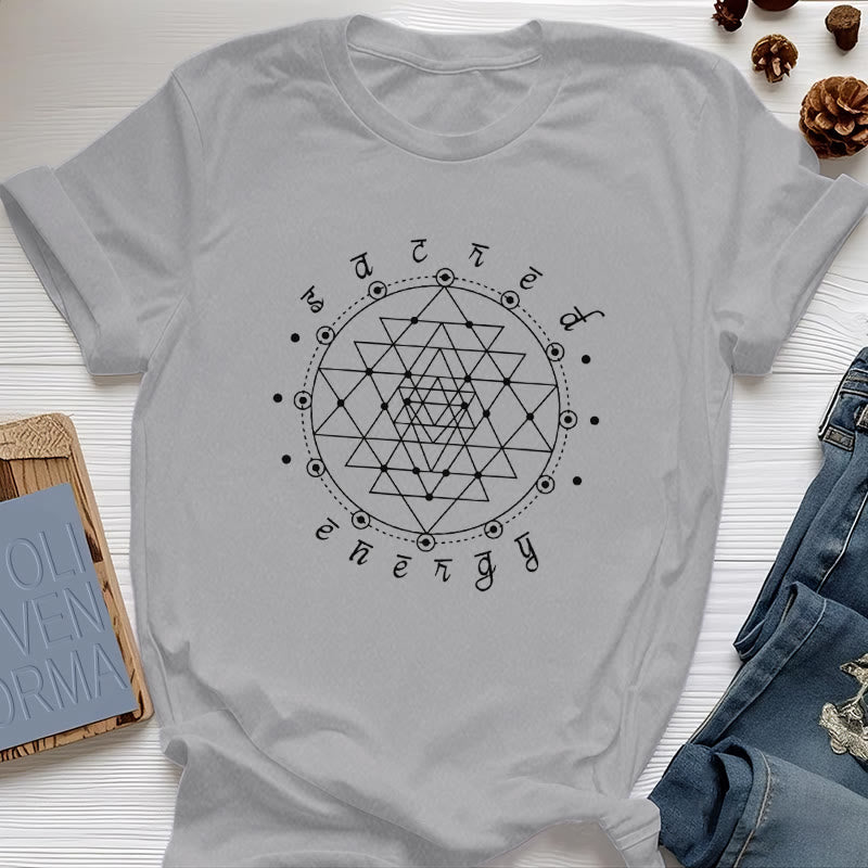 T-shirt spirituel Sri Yantra Olivenorma