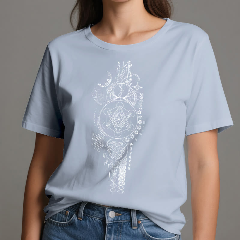 T-shirt Olivenorma Fleur de Vie Géométrie Sacrée