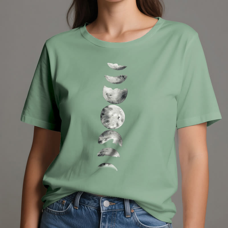 T-shirt de méditation Olivenorma sur les phases de la lune
