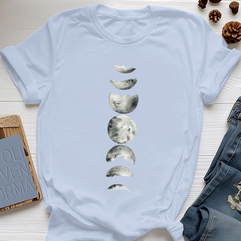 T-shirt de méditation Olivenorma sur les phases de la lune