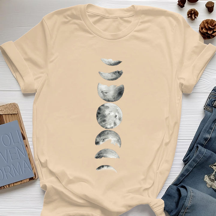 T-shirt de méditation Olivenorma sur les phases de la lune