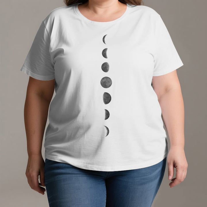 T-shirt de méditation et de yoga Olivenorma avec imprimé phases de la lune