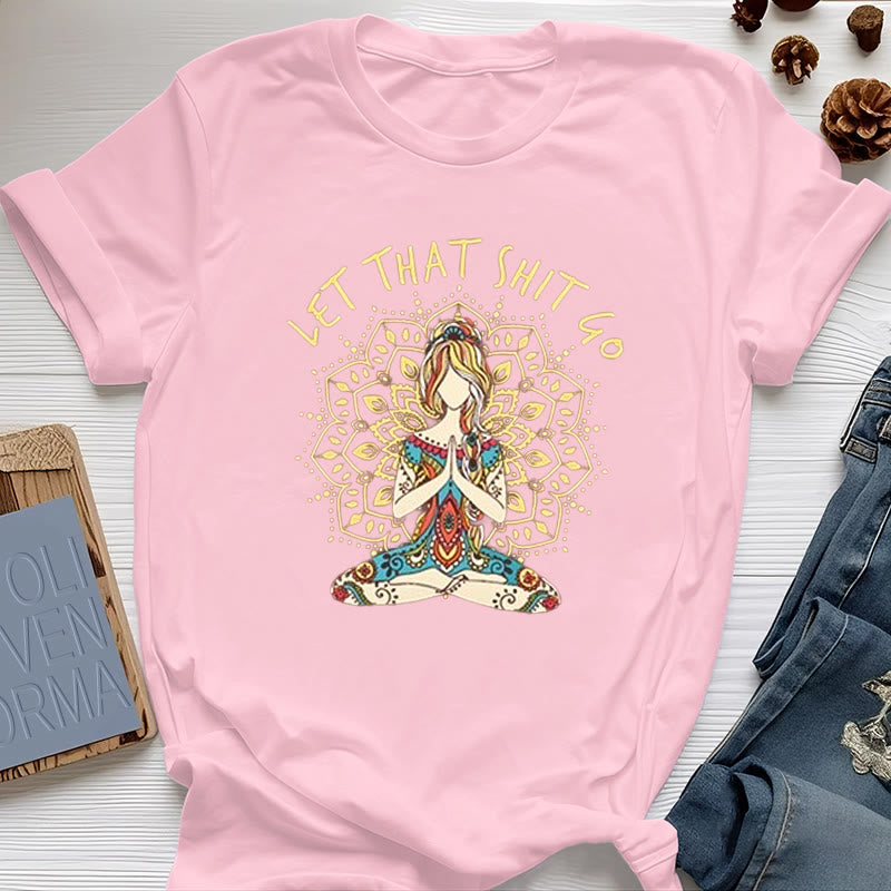 T-shirt Olivenorma « Laisse tomber » pour la méditation et le yoga assis