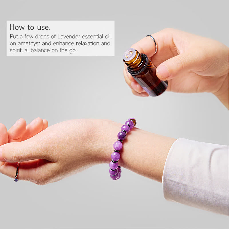 Bracelet Olivenorma « Soul Guardian » en améthyste et huile essentielle de courage - image 2