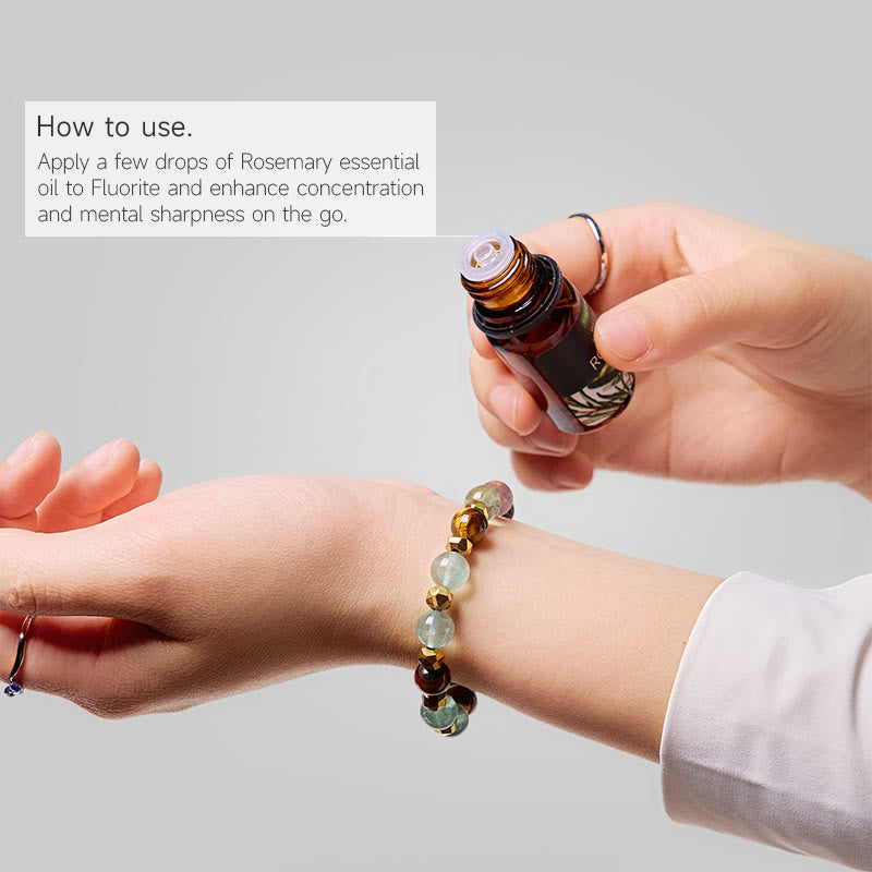 Bracelet d'huiles essentielles d'équilibre émotionnel en fluorite Olivenorma « Forest Breeze » - image 2
