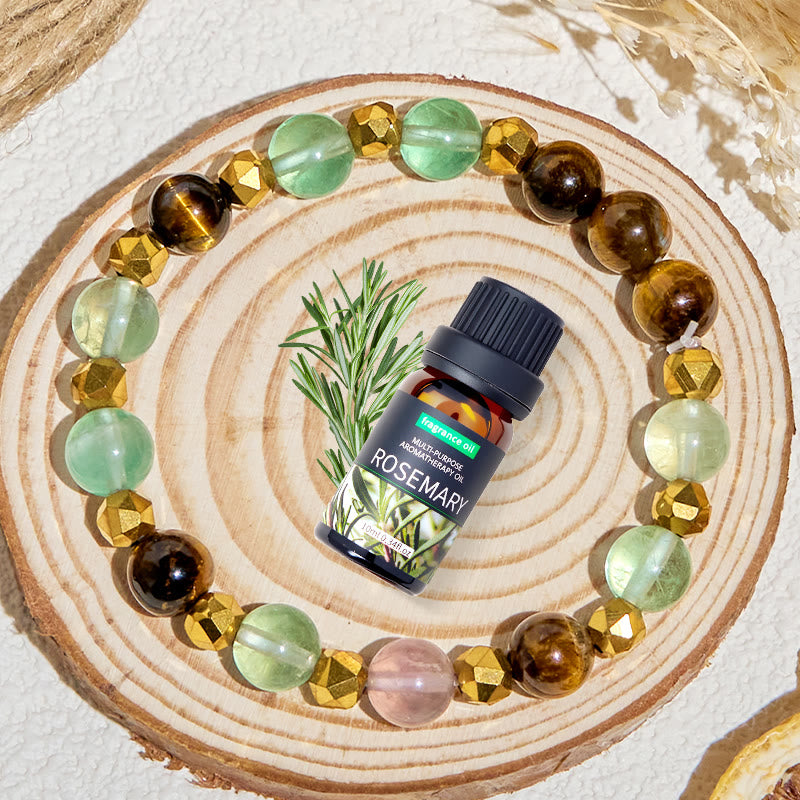 Bracelet d'huiles essentielles d'équilibre émotionnel en fluorite Olivenorma « Forest Breeze » - image 4